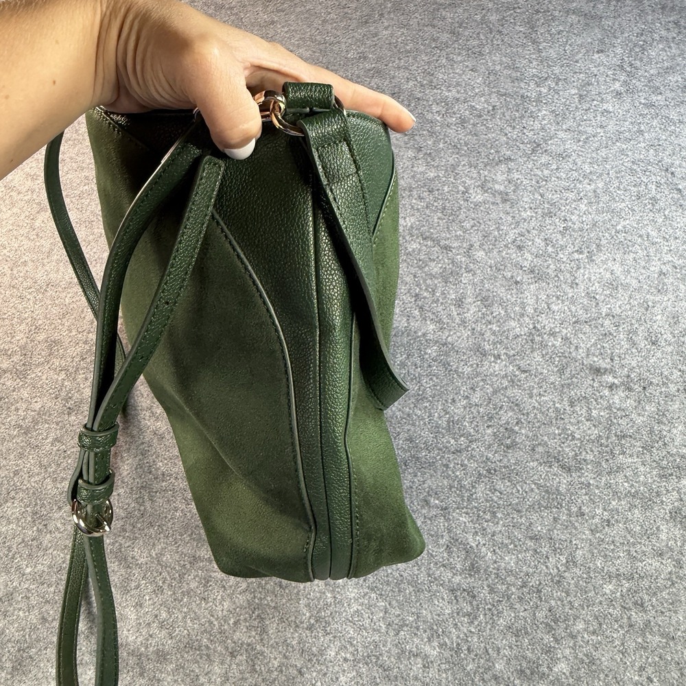Lauren Conrad LC Womens Purse Gibson Green Bucket Bag Soft Minimal Crossbody - Picture 11 of 11